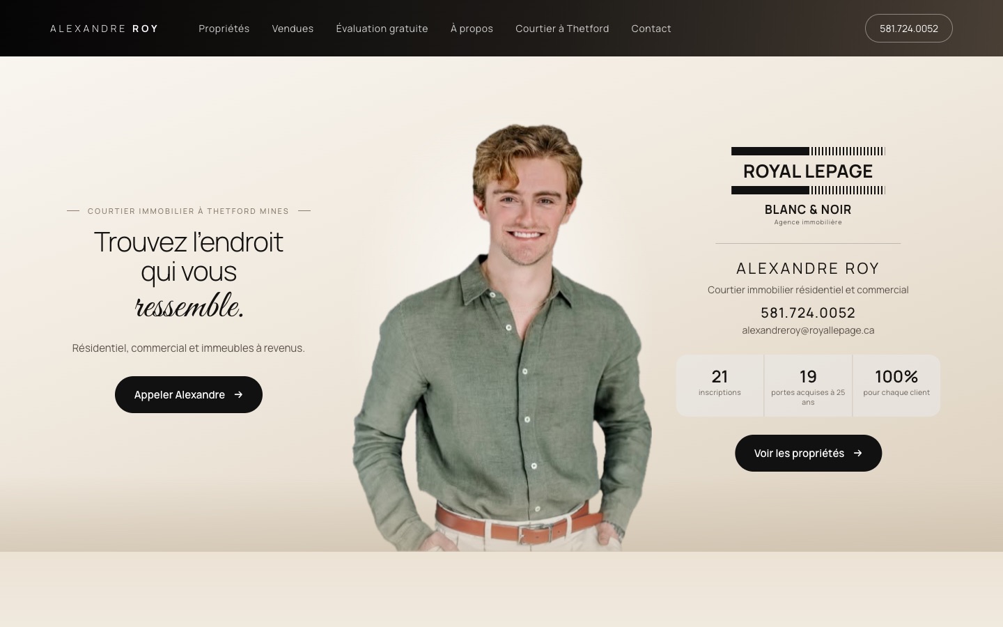 Site web de Alexandre Roy