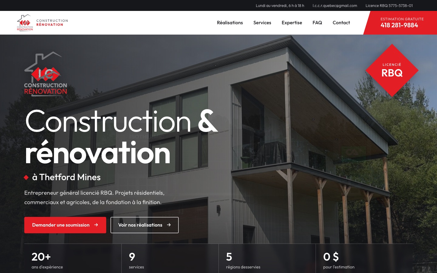 Site web de LC Construction